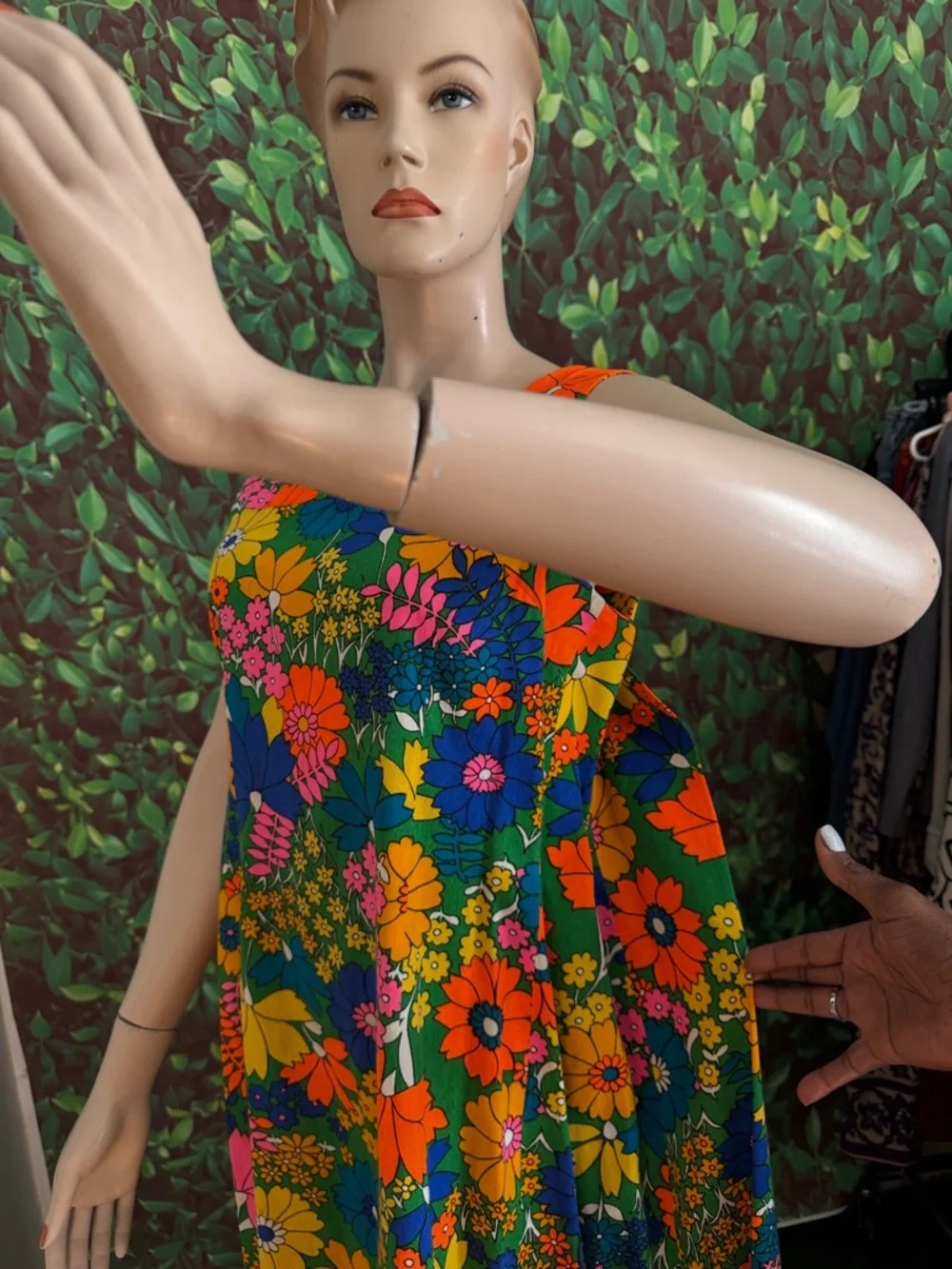 Vintage Hawaiian Flower Power Maxi Dress - Picture 13 of 17